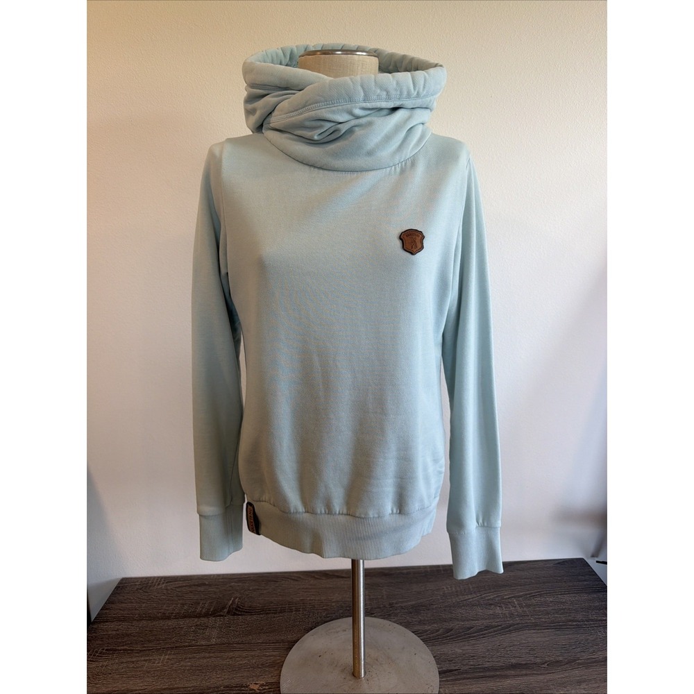 NAKETANO Brave New Word Baby Blue Pullover Hoodie Large Hooded